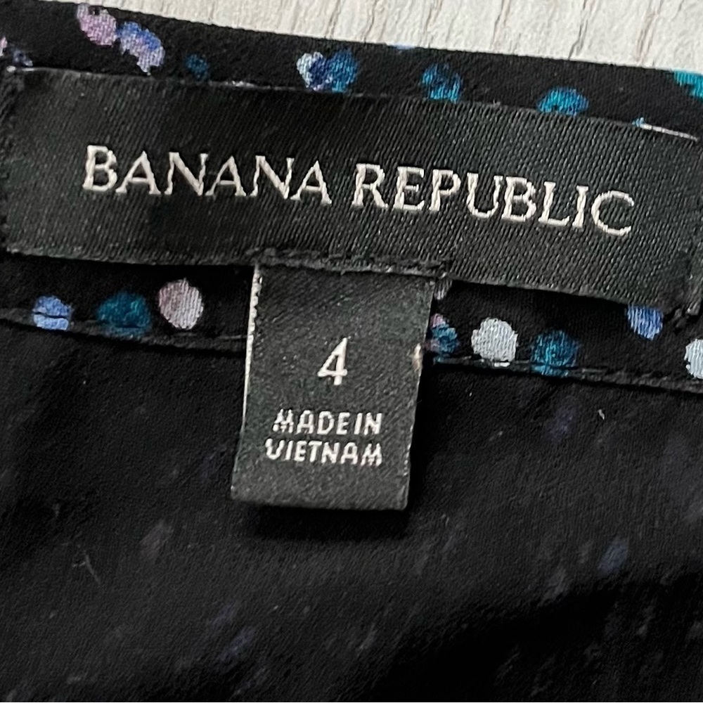 Banana Republic blue & black pleated mini skirt size 4 - Picture 7 of 10